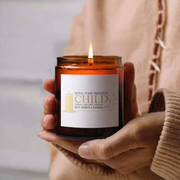 Funny Favourite Child Gift, Amber Jar Scented Candles, 2 Sizes - Image 3