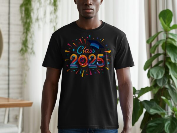 Class of 2025 Graduation Cap Celebration Design T-Shirts - Image 7
