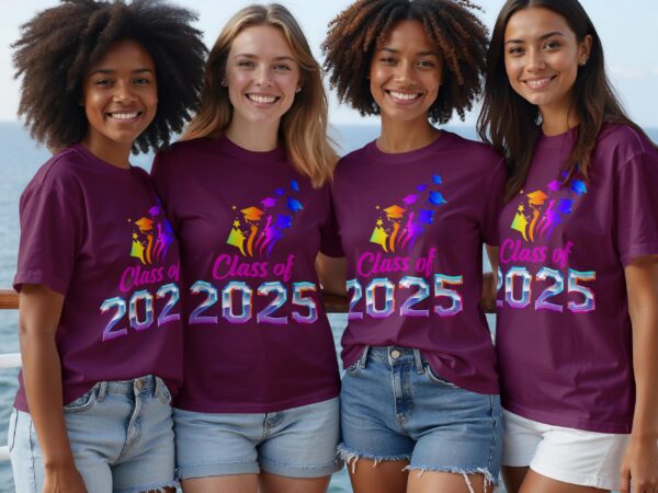 Class Of 2025 Graduation Caps Celebration Event T-Shirts - Image 12