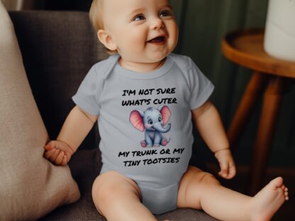 Cute Elephant Bodysuits, Funny Infant Bodysuits, Adorable Animal Baby Bodysuits, Unique Baby Clothes - Image 9