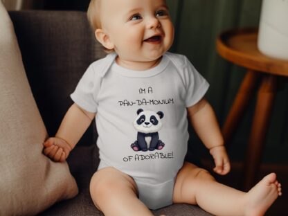 I'm a Pan-da-monium, Adorable Baby Bodysuits, Panda Bear, Animal Lover Bodysuits, Baby Clothes - Image 8