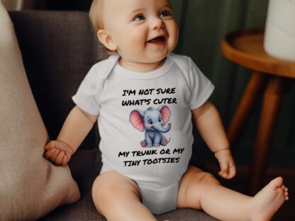 Cute Elephant Bodysuits, Funny Infant Bodysuits, Adorable Animal Baby Bodysuits, Unique Baby Clothes - Image 10