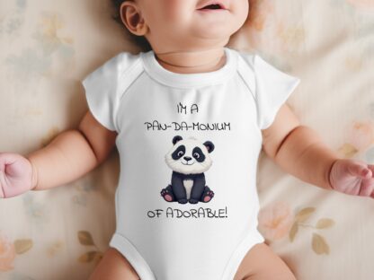 I'm a Pan-da-monium, Adorable Baby Bodysuits, Panda Bear, Animal Lover Bodysuits, Baby Clothes - Image 10