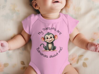 Monkey Bodysuit, Parents are Bananas, Baby Bodysuits, Cute Animal Bodysuits, New Baby Gift, Funny Baby Bodysuit - Image 10