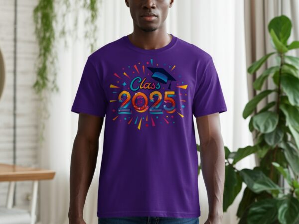 Class of 2025 Graduation Cap Celebration Design T-Shirts - Image 10