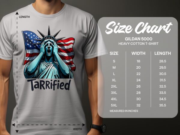 Tarrified Liberty Graphic Statement Novelty Design T-Shirts - Image 2