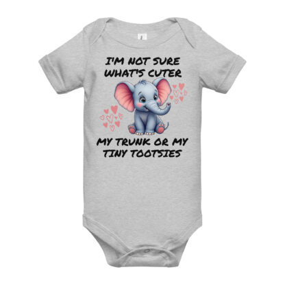 Cute Elephant Bodysuits, Funny Infant Bodysuits, Adorable Animal Baby Bodysuits, Unique Baby Clothes - Image 2
