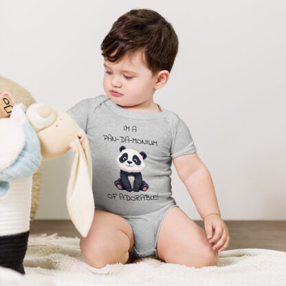 I'm a Pan-da-monium, Adorable Baby Bodysuits, Panda Bear, Animal Lover Bodysuits, Baby Clothes - Image 3
