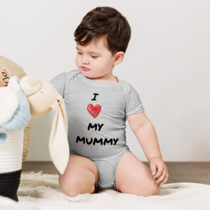 I Heart My Mummy Graphic Printed Bodysuits - Image 4
