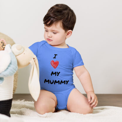 I Heart My Mummy Graphic Printed Bodysuits - Image 3