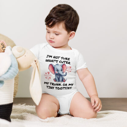 Cute Elephant Bodysuits, Funny Infant Bodysuits, Adorable Animal Baby Bodysuits, Unique Baby Clothes - Image 7