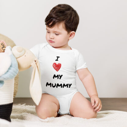 I Heart My Mummy Graphic Printed Bodysuits
