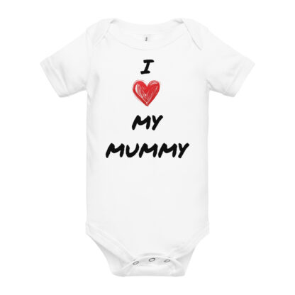 I Heart My Mummy Graphic Printed Bodysuits - Image 2