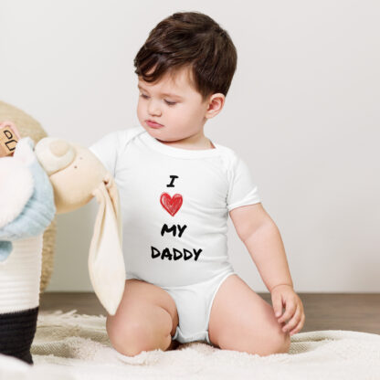 I Heart My Daddy Graphic Print Bodysuits