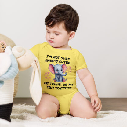 Cute Elephant Bodysuits, Funny Infant Bodysuits, Adorable Animal Baby Bodysuits, Unique Baby Clothes - Image 6