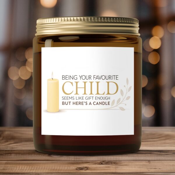 Funny Favourite Child Gift, Amber Jar Scented Candles, 2 Sizes - Image 4