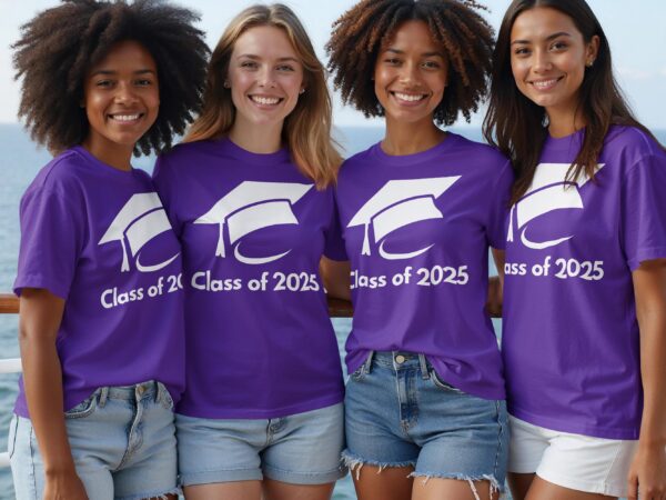 Class of 2025 Graduation Cap Design Celebration T-Shirts - Image 14