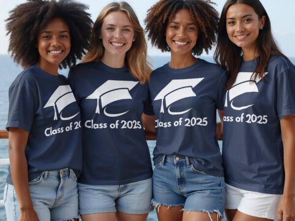 Class of 2025 Graduation Cap Design Celebration T-Shirts - Image 13