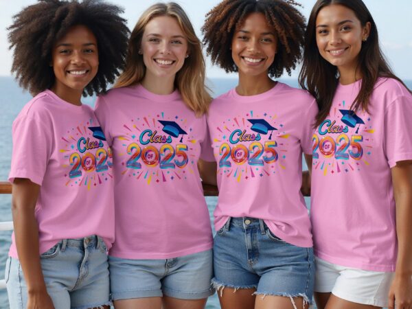 Class of 2025 Graduation Cap Celebration Design T-Shirts