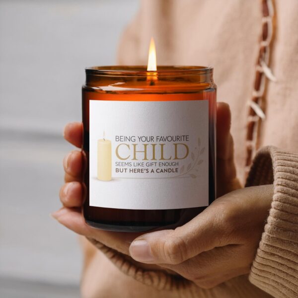 Funny Favourite Child Gift, Amber Jar Scented Candles, 2 Sizes - Image 6