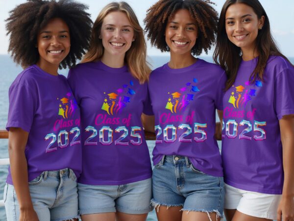 Class Of 2025 Graduation Caps Celebration Event T-Shirts - Image 14